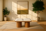 Pavilion - 2 Piece Modular Bench With Brown Base