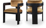 Sacha - Velvet Dining Chair With Black Base (Set of 2)