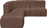 Arc - Faux Leather 5 Piece Corner Modular Sofa