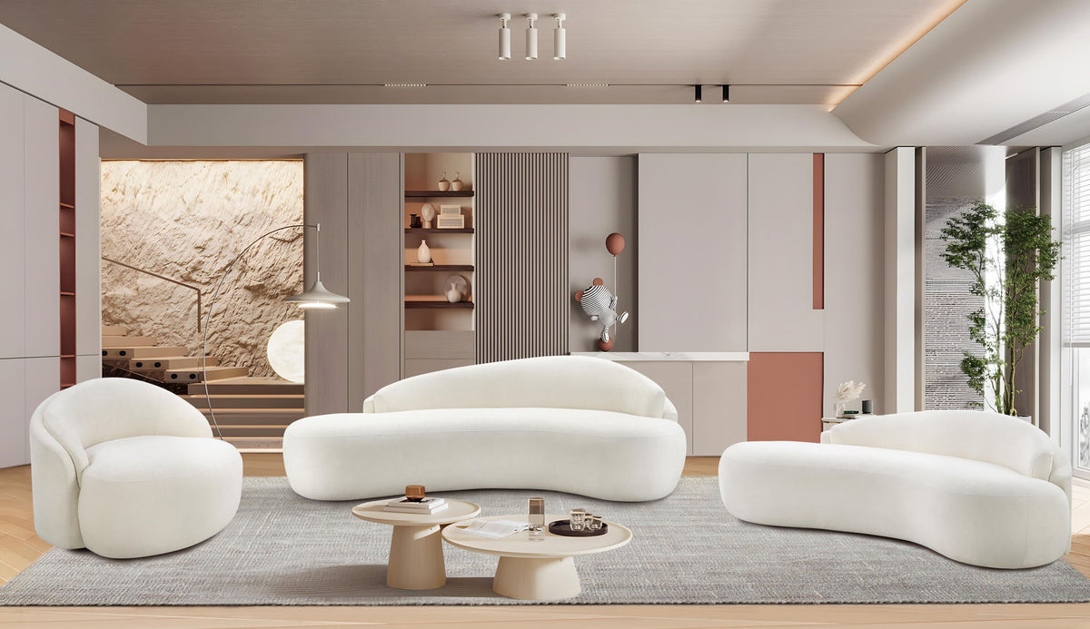 Caspian - Chenille Fabric Upholstered Sofa