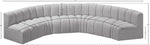 Arc - Boucle Fabric 6 Piece U-Shaped Modular Sofa