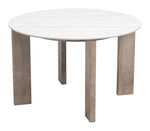 Oceanveil - Round Dining Table - White / Light Brown