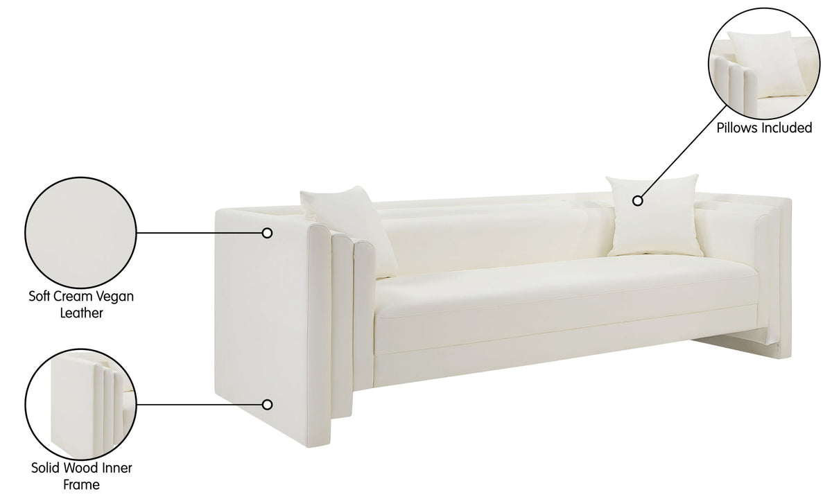 Everett - Vegan Leather Upholstered Sofa