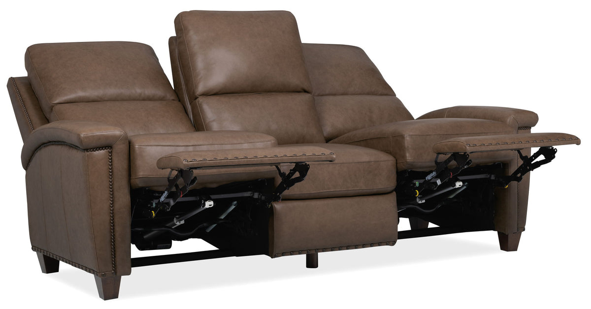 MS - Julian Zero Gravity Power Sofa with Power Headrest - Dark Brown