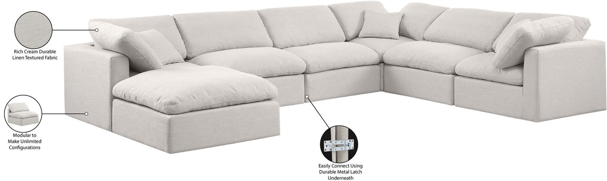 Indulge - Linen 7 Piece Modular Sectional