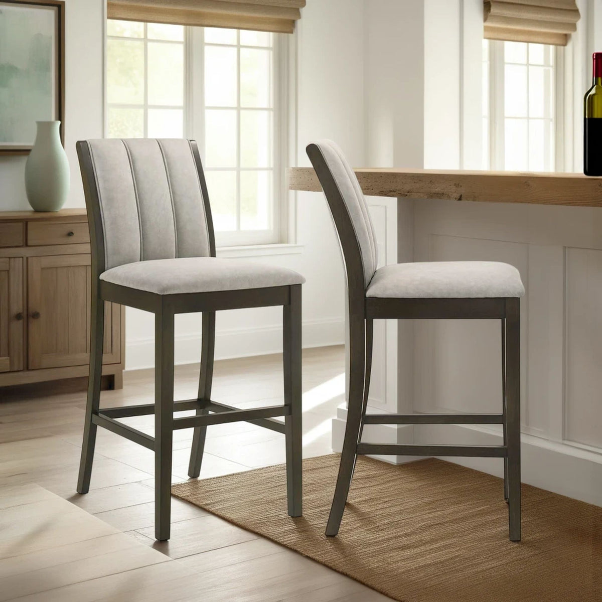 Nolan - 30" Bar Height Rubberwood Barstool