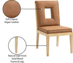 Gwendolyn - Faux Leather Dining Side Chair With Natural Frame (Set of 2)
