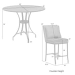 Winslow - 5-Piece Round Walnut Wood Tabletop Dining Table Set With Stools, Seats Up To 4 - Mushroom Brown / Black