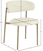 Lupita - Dining Chair With Brushed Gold Legs (Set of 2)