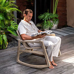 Sumba - Outdoor Wicker Rocking Chair - Gray