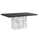 Cargo - Dining Table - Antique Walnut & White