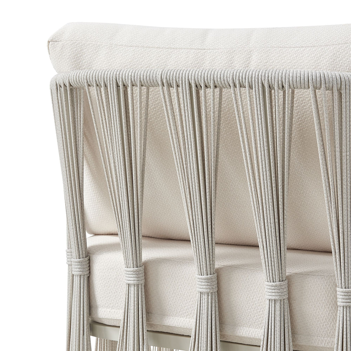 Breeze - Cream Metal Outdoor Club Chair With Cushions - Pearl