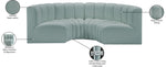 Arc - Faux Leather 4 Piece U-Shaped Modular Sofa