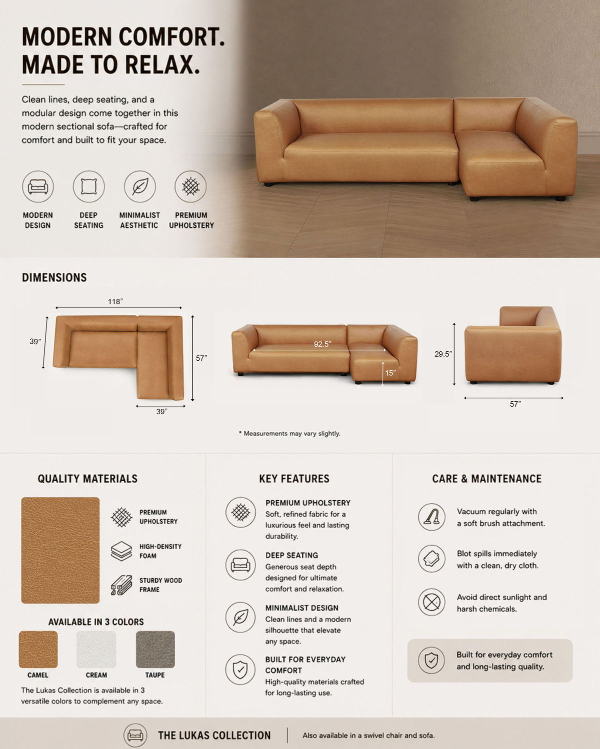 Manhattan Lukas - Sectional Sofa