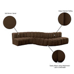 Arc - Velvet 6 Piece Curved Modular Sofa