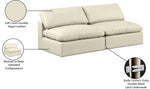 Comfy - Faux Leather Modular Armless Sofa 2 Seats