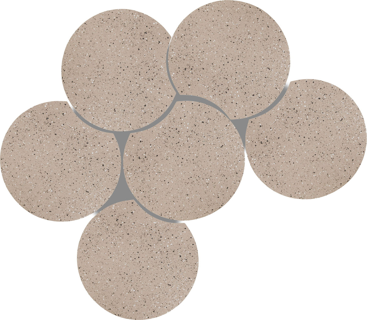 Dimple - 6 Piece Modular Coffee Table - Terazzo Finish