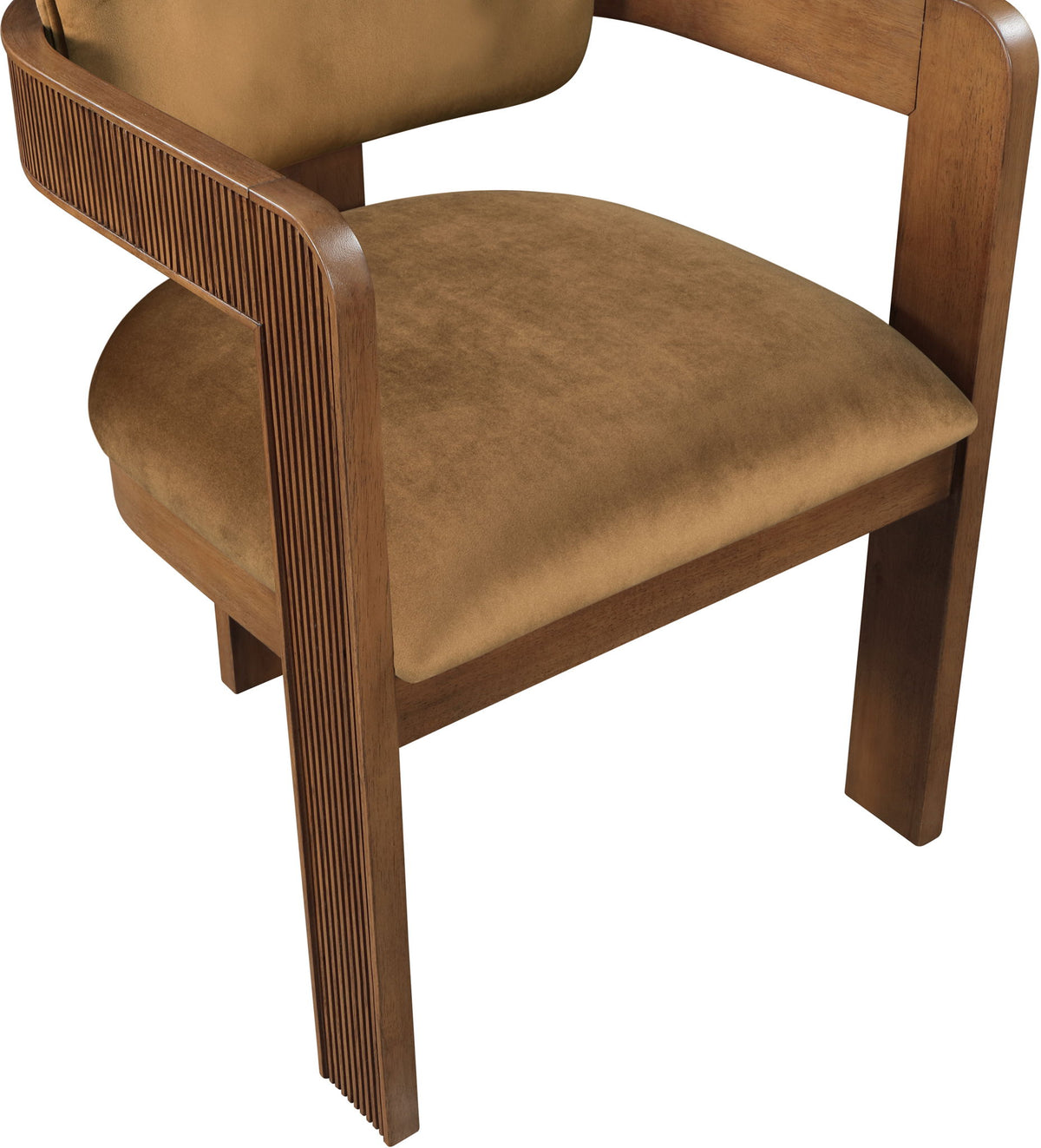 Sacha - Velvet Dining Chair With Brown Base (Set of 2)