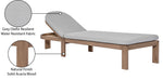 Newport - Water Resistant Fabric Upholstered Outdoor Patio Lounge Chair