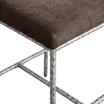 Reeves - Chenille Fabric Upholstered Counter Stool (Set of 2) - Silver Base