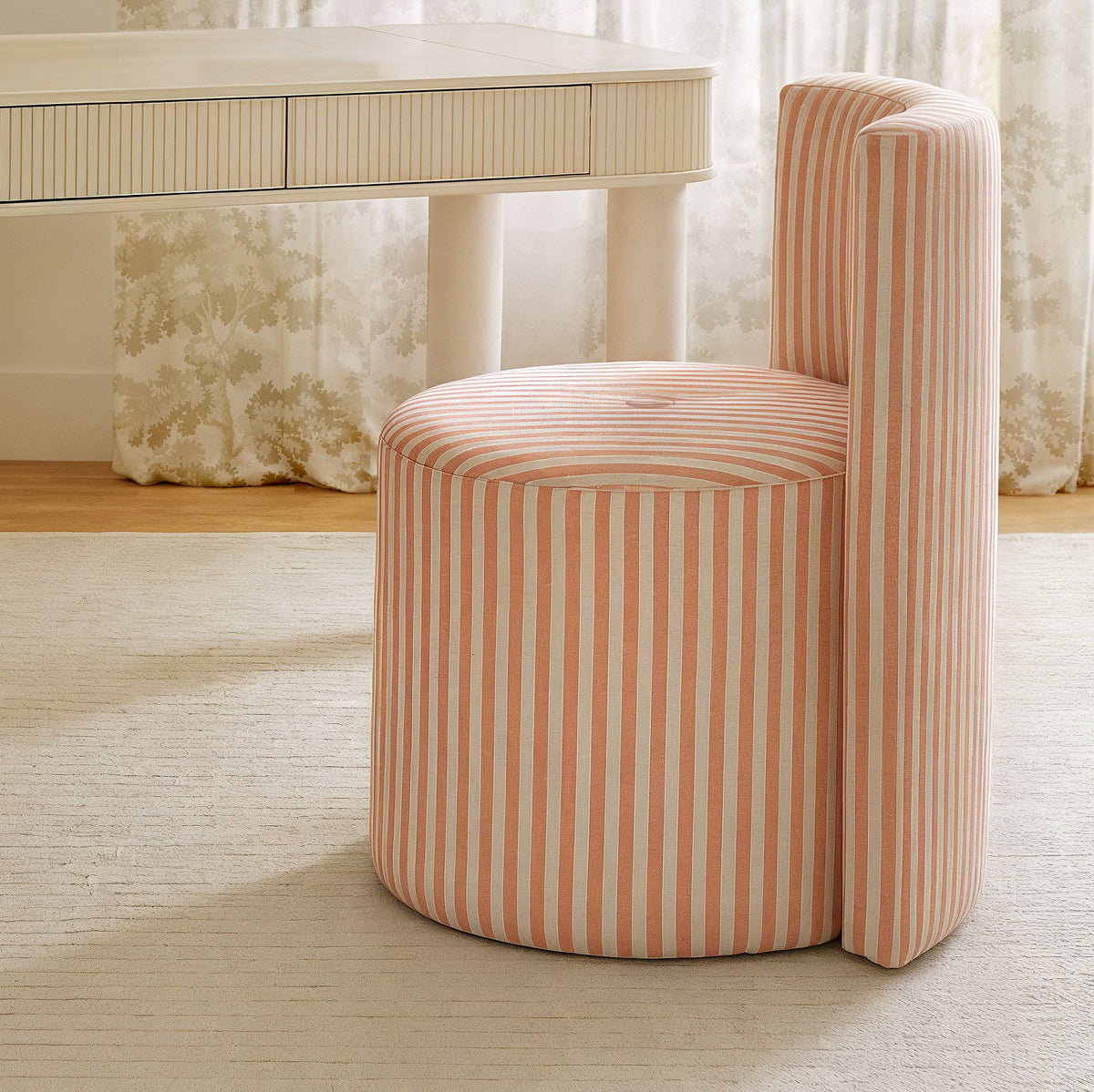 Alyssa - Striped Rolling Desk Chair