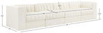 Rummi - Velvet Performance Fabric Upholstered 4 Piece Modular Sofa
