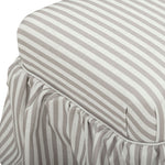 Gertrude - Striped Linen Ottoman