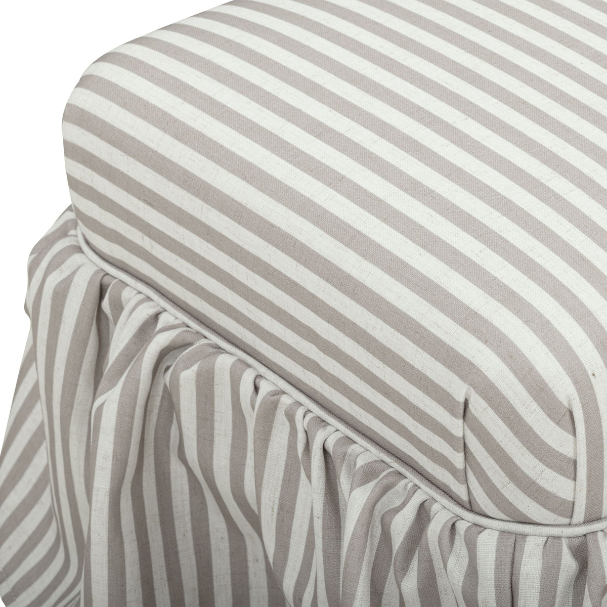 Gertrude - Striped Linen Ottoman