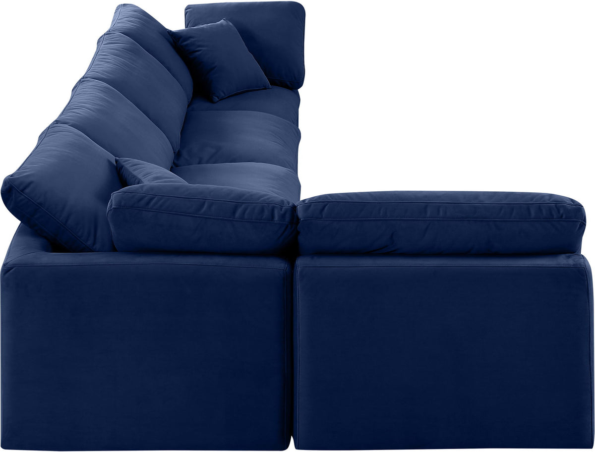 Indulge - Velvet 5 Piece Modular Sectional