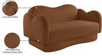 Bloom - Teddy Fabric Loveseat - Saddle