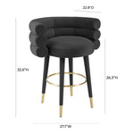Betty - Velvet Counter Stool