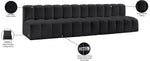 Arc - Faux Leather 4 Seats Modular Sofa