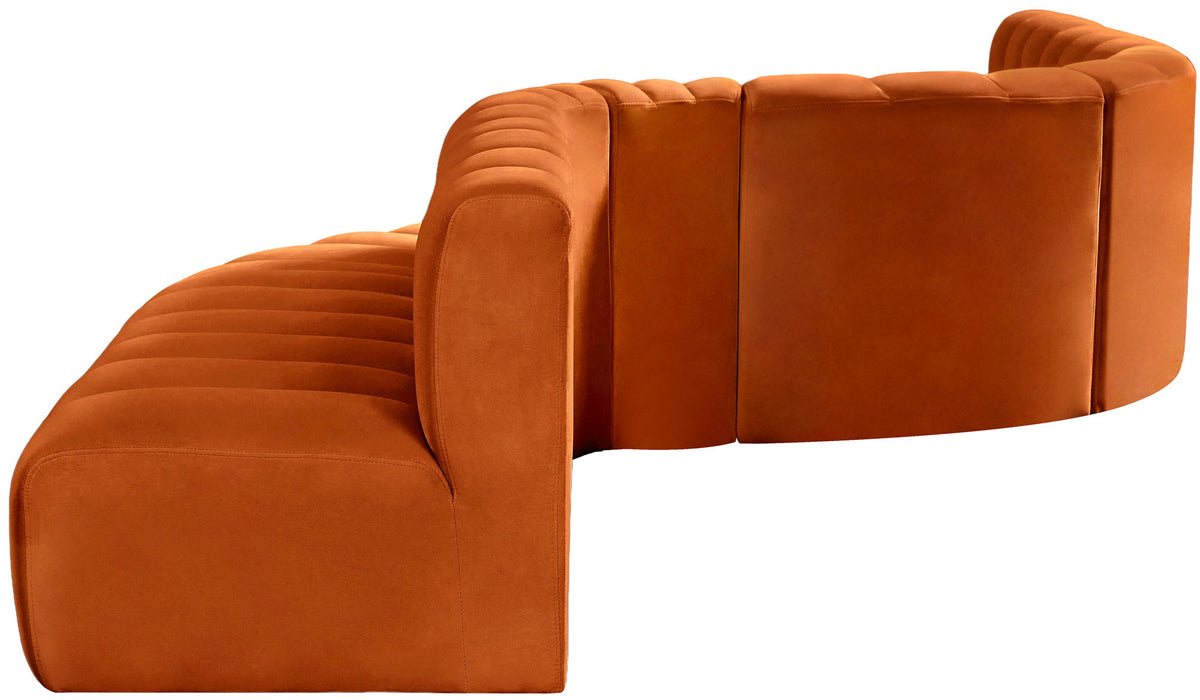 Arc - Velvet 8 Piece Curved Modular Sofa