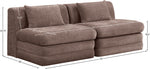 Stellar - 2 Piece 76" Upholstered Modular Armless Loveseat