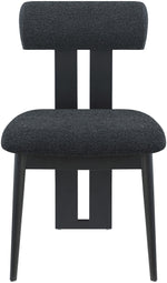 Dario - Boucle Dining Chair With Black Frame (Set of 2)