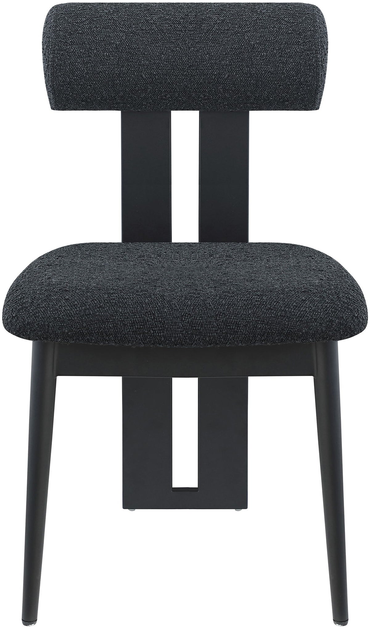 Dario - Boucle Dining Chair With Black Frame (Set of 2)