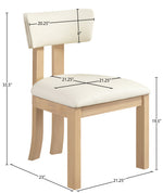 Lavrin - Vegan Leather Dining Side Chair (Set of 2) - Natural Base