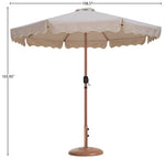 Amalfi - Patio Umbrella - Light Brown Base / Light Brown Pole
