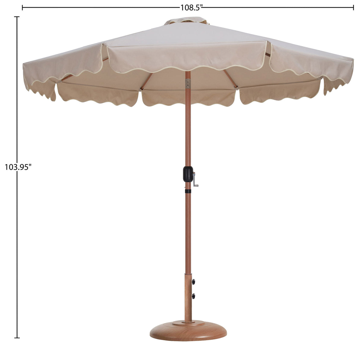 Amalfi - Patio Umbrella - Light Brown Base / Light Brown Pole