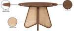 Butterfly - Solid Wood And Natural Cane Table