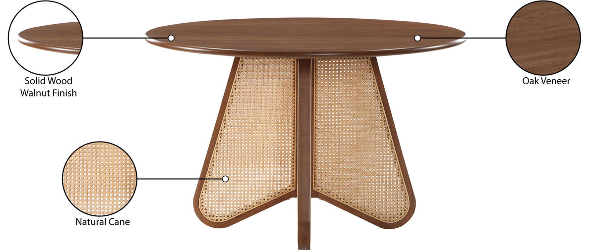 Butterfly - Solid Wood And Natural Cane Table