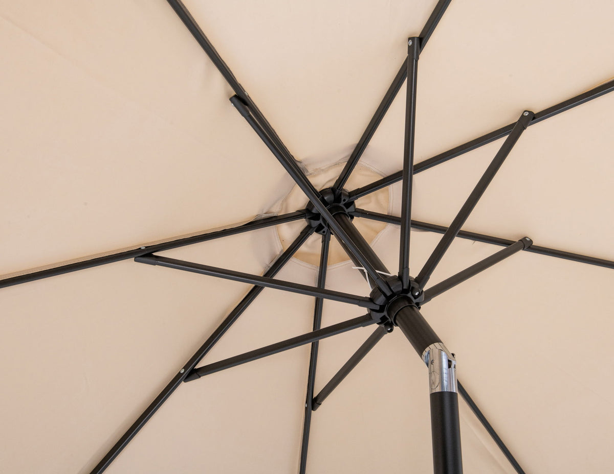 Amalfi - Aluminum Patio Umbrella - Black Base / Black Pole
