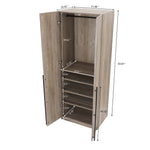 Manhattan Lee - Wardrobe Closet With Hanging Rod And Shoe Shelves