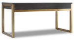 Curata - Short Left / Right / Freestanding Desk - Dark Brown / Gold