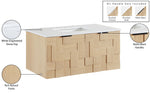Leonardo - Engineered Stone And Solid Wood 24" Wall Mounted Bathroom Vanity