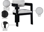 Sacha - Linen Dining Chair With Black Base (Set of 2)