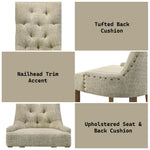 Yotam - Side Chair (Set of 2) - Beige Fabric & Salvaged Oak