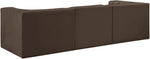 Rummi - Velvet Performance Fabric Upholstered 3 Piece Modular Sofa