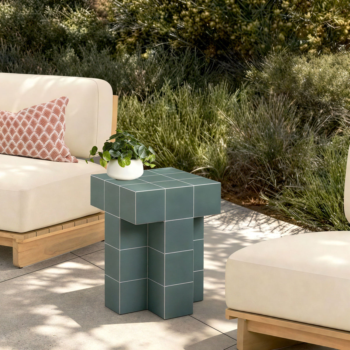 Alma - Tile Concrete Indoor/Outdoor Side Table