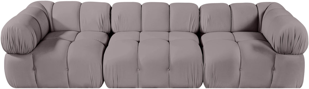 Orin - Velvet Performance Fabric Upholstered 3 Piece Modular Sofa
